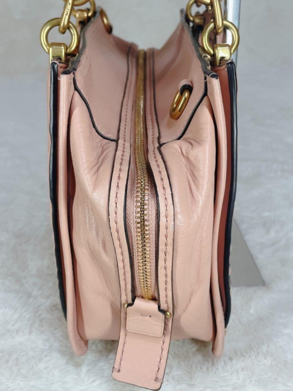 Coach Dreamer 27 With Colorblock Deco Quilting And Rivets EUC - Picture 6 of 16